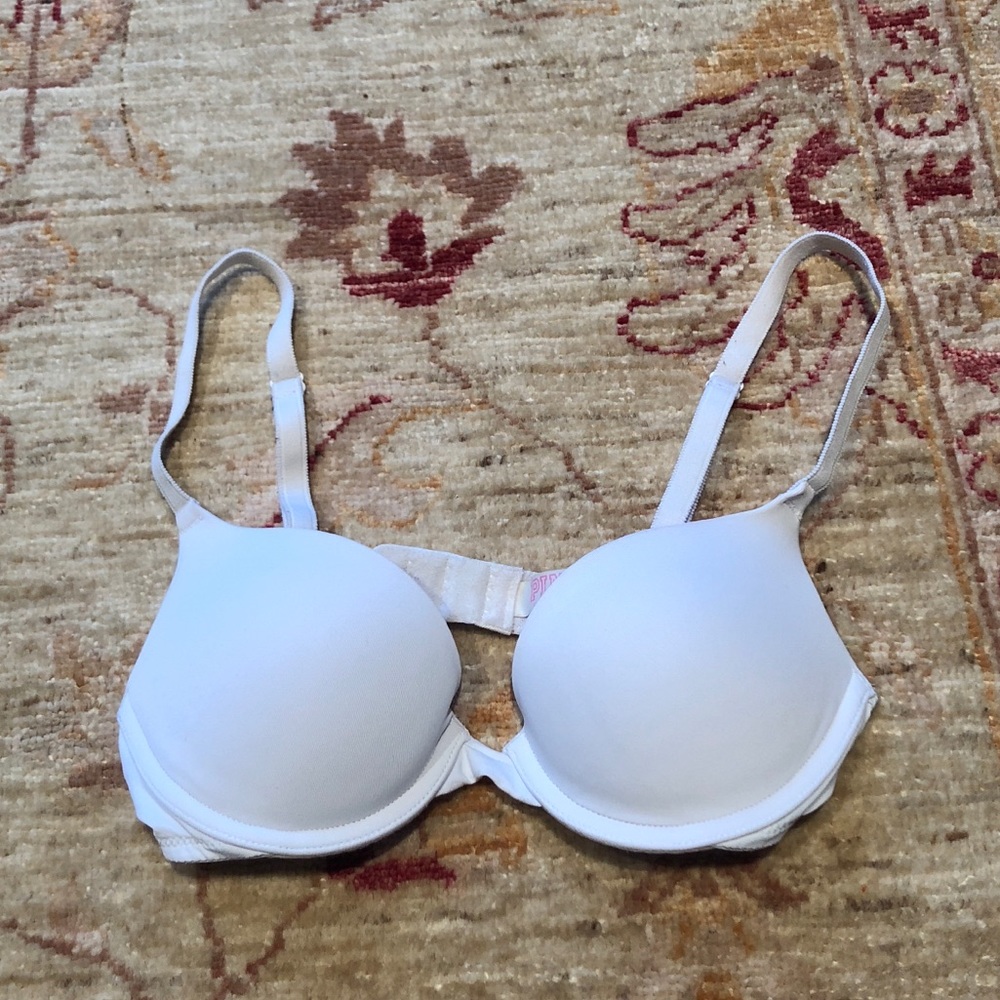 PINK Push-Up Bra in White